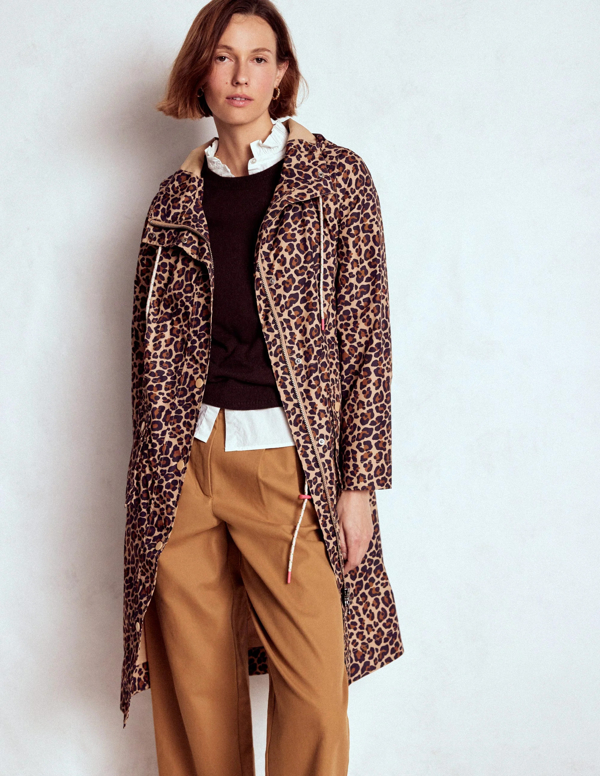 Longline Rain Mac-Multi, Cheetah Pop | Boden (US)