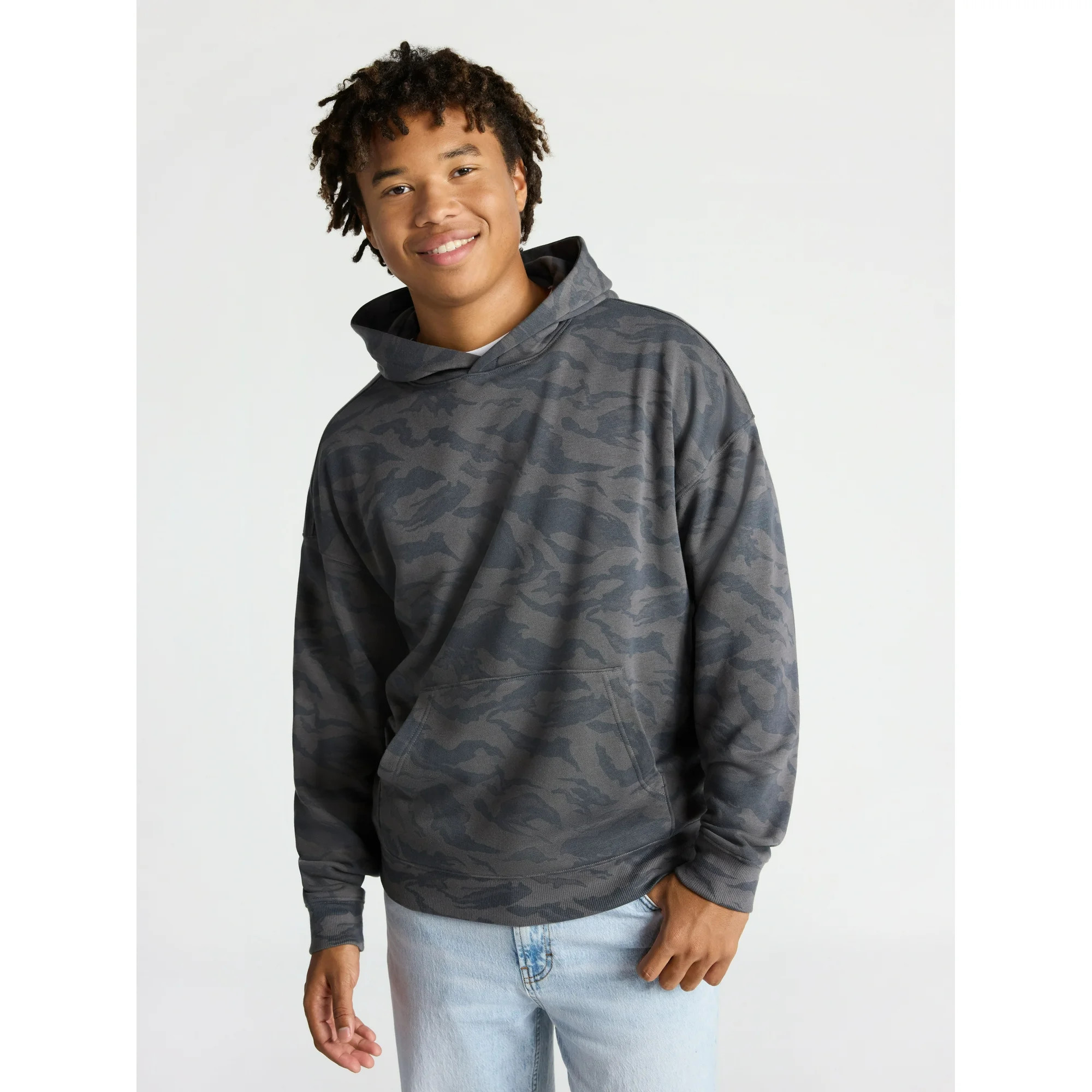 No Boundaries Oversized Hoodie with Long Sleeves, Men's & Big Men's - Walmart.com | Walmart (US)