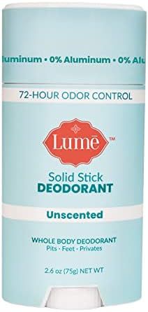 Lume Natural Solid Deodorant Stick - Whole Body Deodorant - Aluminum-Free, Baking Soda-Free, Hypoall | Amazon (US)