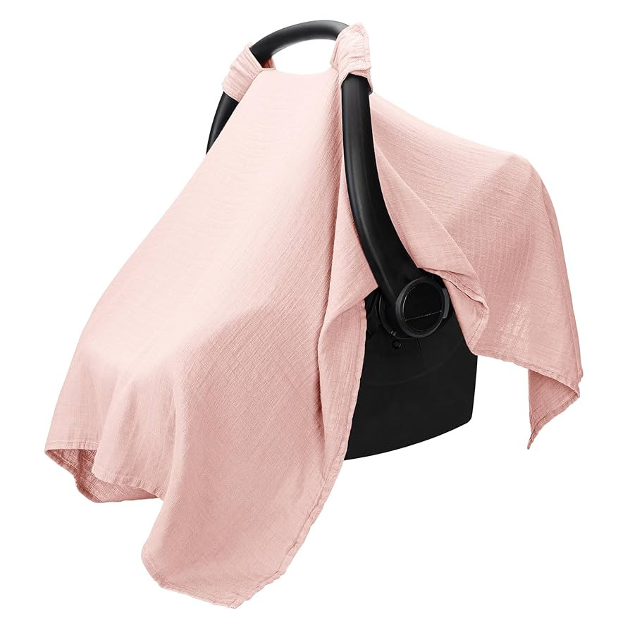 Comfy Cubs Baby Car Seat Cover - Soft, Breathable Bamboo Rayon and Muslin Cotton Blend - Lightwei... | Amazon (US)