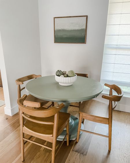 Green is the new…well, green is my favorite accent color so here it is. SW Evergreen Fog painted table is so fun for our breakfast nook. I love how this space turned out. 

#LTKFind #LTKhome #LTKfamily