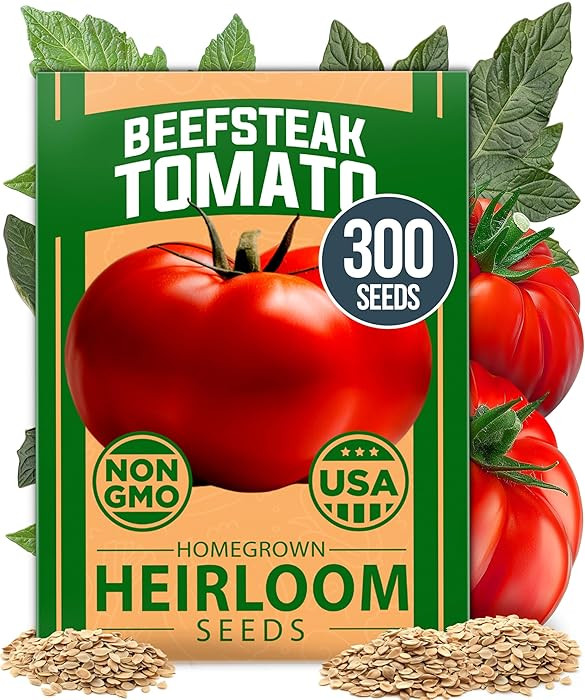 HOME GROWN Beefsteak Tomato Seed Pack - 300 Heirloom Tomato Seeds for Planting Outdoors High-Yiel... | Amazon (US)
