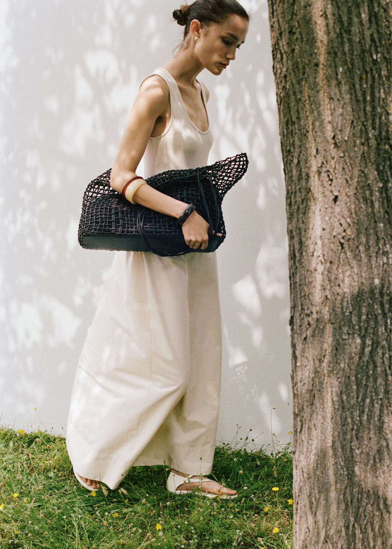 Flared dress in combined fabric - Women | MANGO USA | Mango (US/MX/AU)