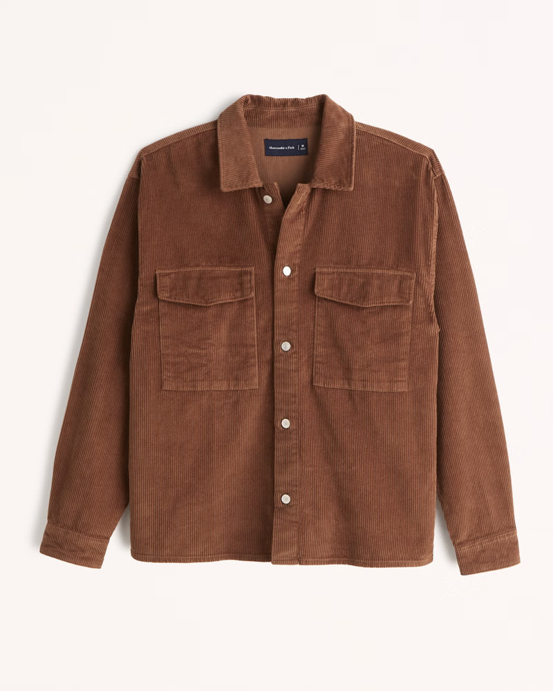 Men's Relaxed Corduroy Shirt Jacket | Men's Tops | Abercrombie.com | Abercrombie & Fitch (US)