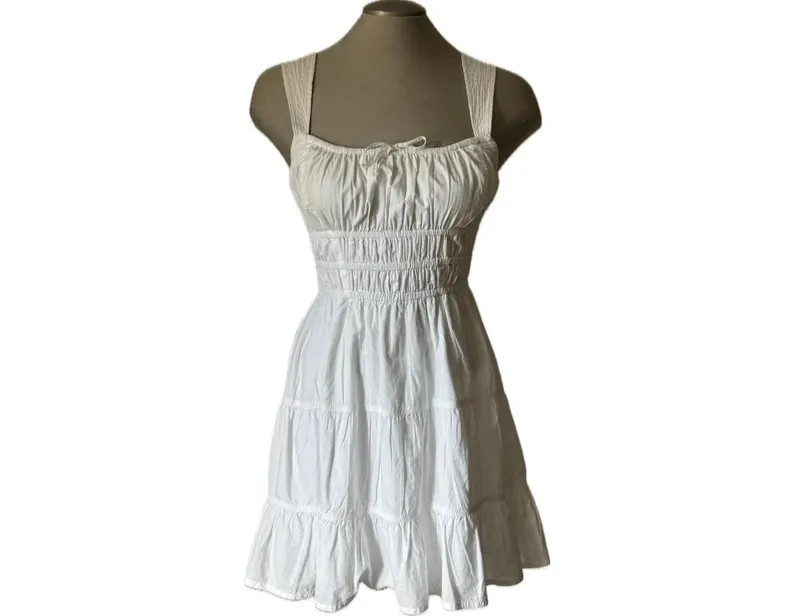 White Milk-maid Mini Dress by Sunday Best - Small - Etsy | Etsy (US)