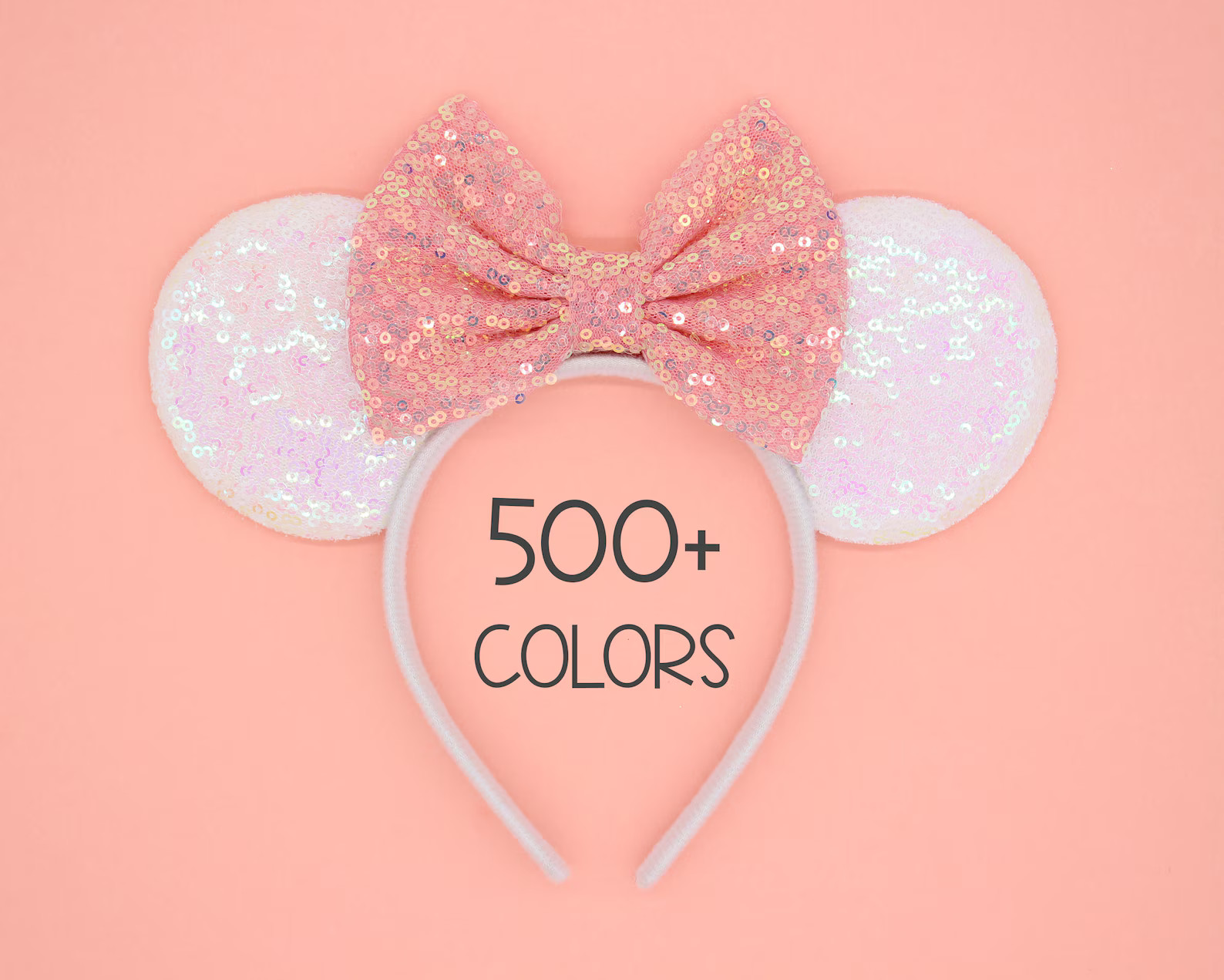 Mouse Ears White Iridescent White Iridescent Mouse Ears Headband Cutest Little Day Magic Mouse Ea... | Etsy (US)