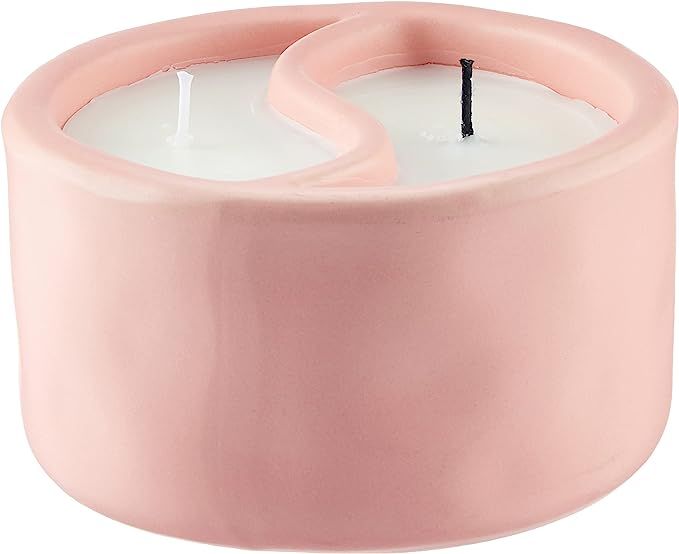 Paddywax Yin & Yang Artisan Hand-Poured Scented Candle, 11-Ounce, Dusty Pink - Cactus Flower | Wa... | Amazon (US)