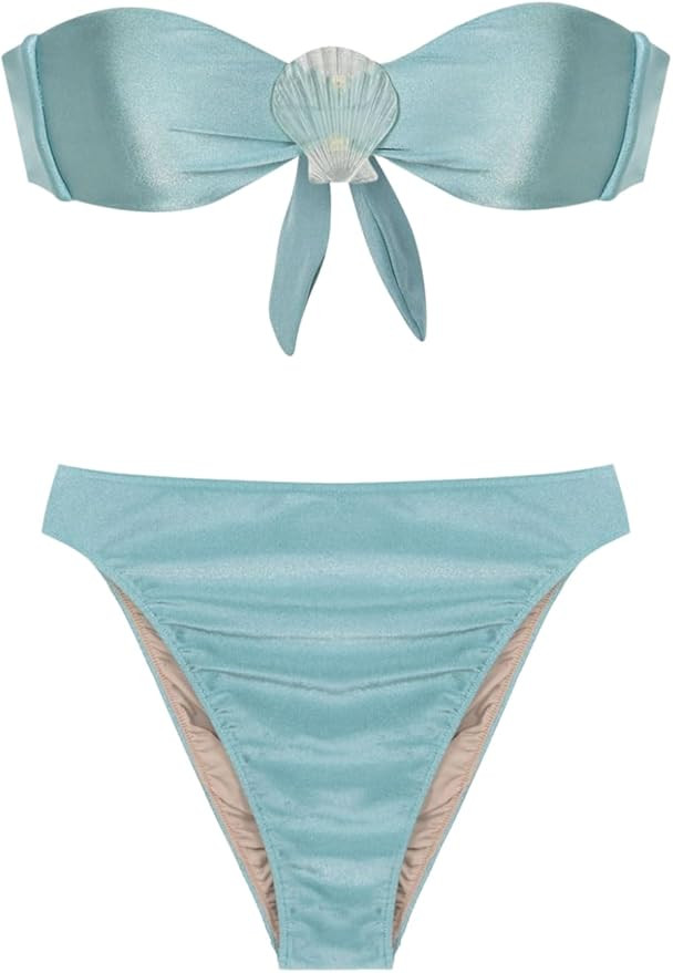La Mer Seashell Strapless Bikini | Amazon (US)