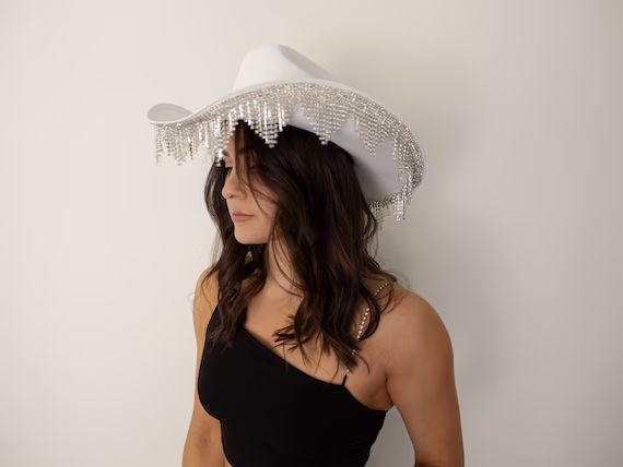 Rhinestone Fringe Cowboy Hat Space Cowgirl Hat Rhinestone | Etsy | Etsy (US)
