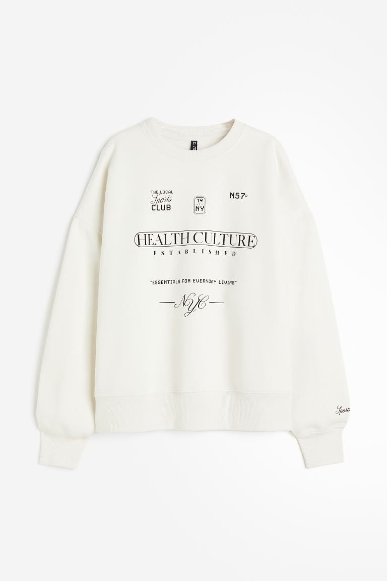 Oversized Sweatshirt with Motif | H&M (US + CA)