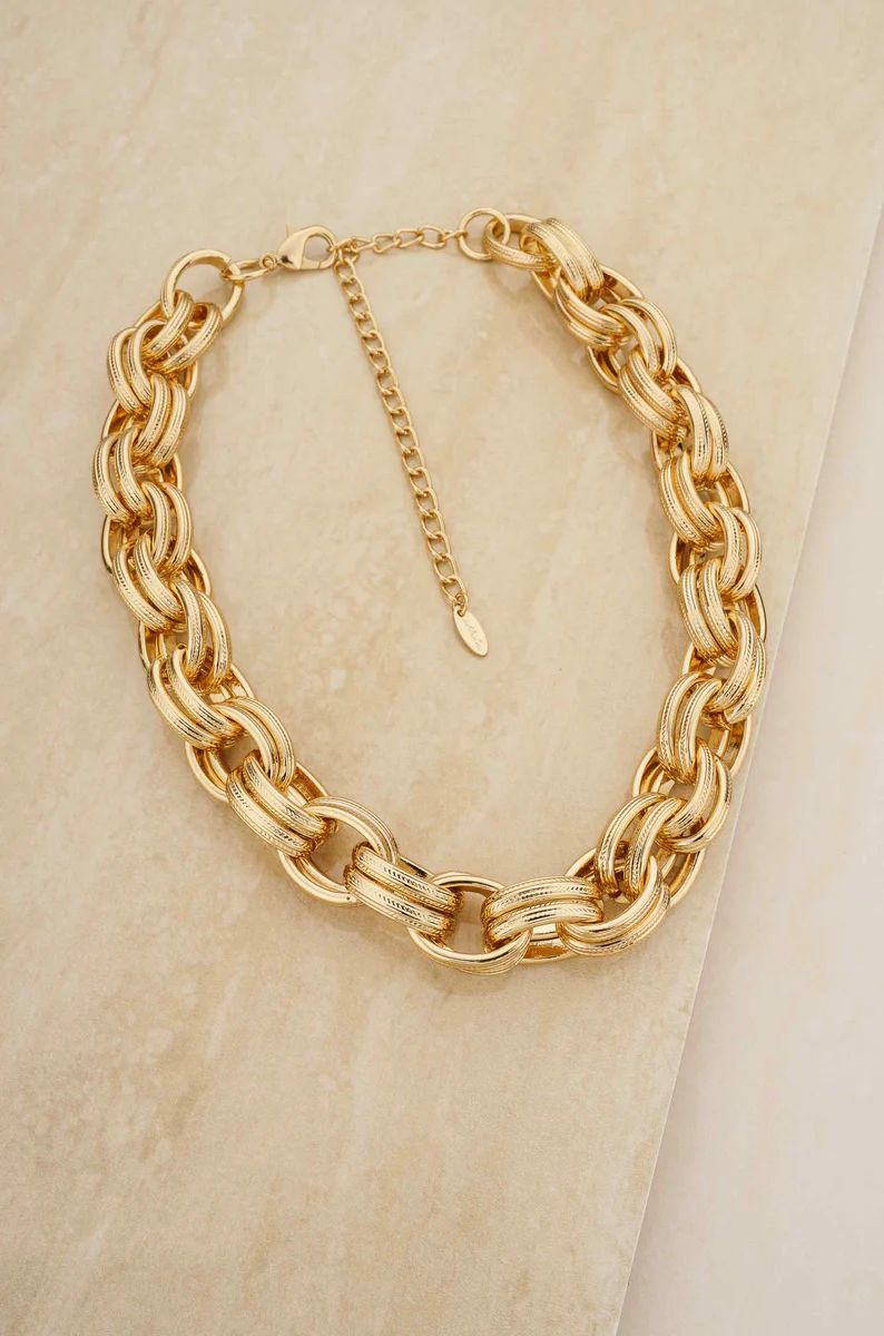 Bold & Chunky 18k Gold Plated Chain Link Necklace | Ettika