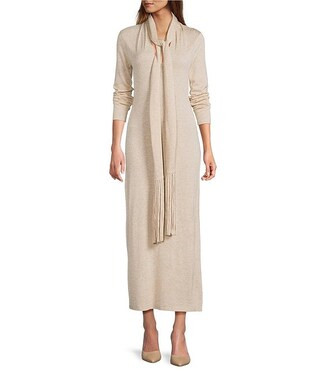 Antonio Melani Joselyn V-Neck Long Sleeve Scarf Maxi Dress | Dillard's | Dillard's