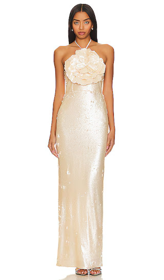 x Rachel Lilium Gown in Beige Neutral | Revolve Clothing (Global)