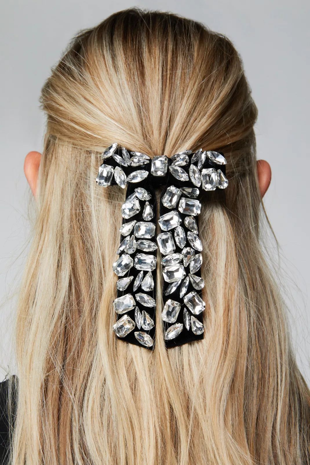 Embellished Diamante Oversized Hair Bow Clip | Nasty Gal US