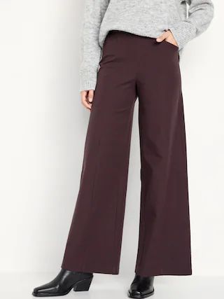 High-Waisted Pull-On Pixie Wide-Leg Pants | Old Navy (US)