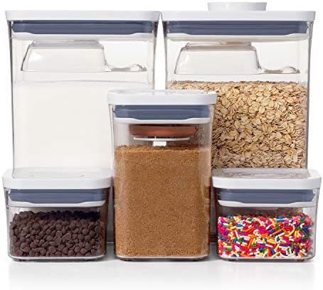 OXO Good Grips 8-Piece Baking Essentials POP Container Set, White | Amazon (US)