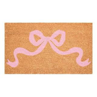 Pretty Pink bow Doormat, 17" x 29 | The Home Depot
