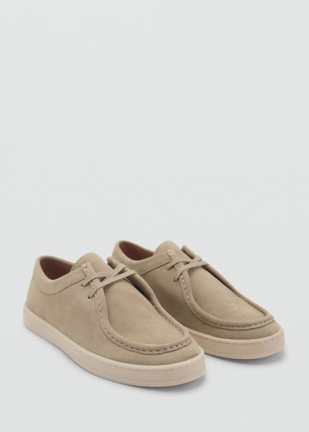 Suede nautical shoes beige - Men - 10½ - MANGO MAN | Mango (US/MX/AU)