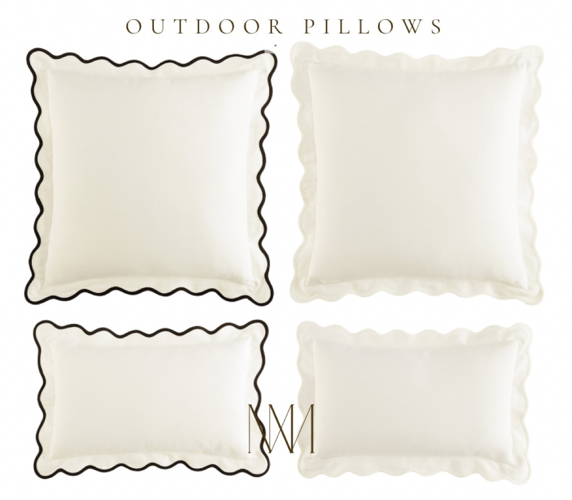 Scalloped Edge Outdoor Pillows!