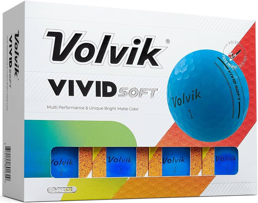 Volvik Vivid Soft Golf Balls (One Dozen) (Blue) | Amazon (US)