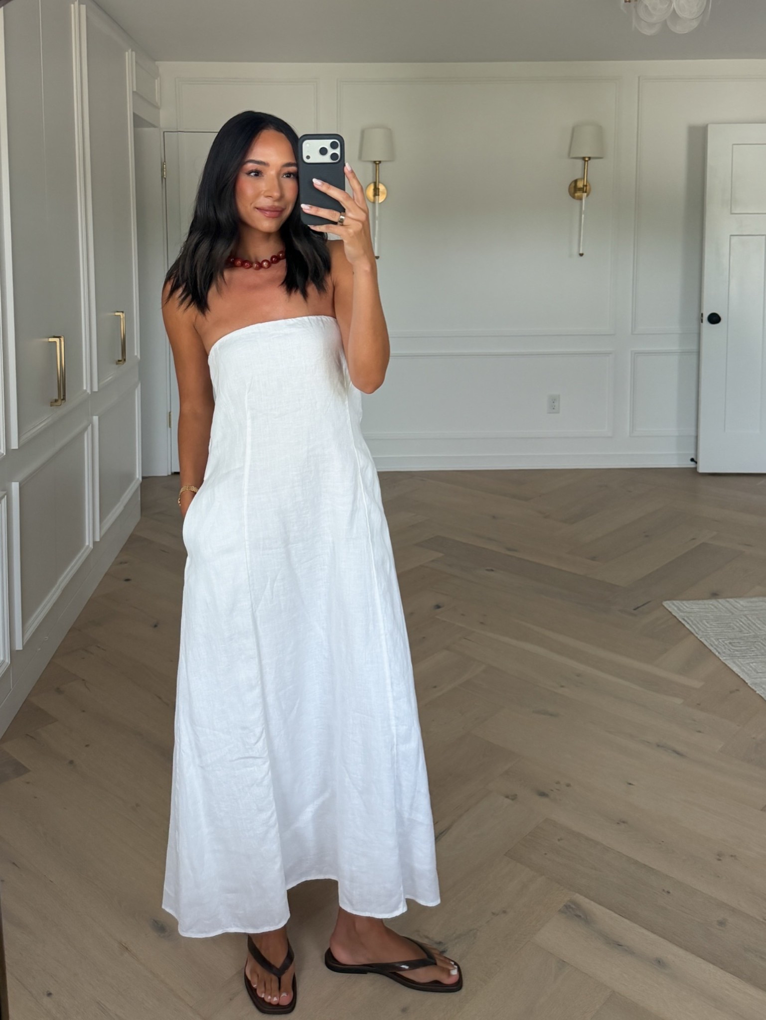 Easy summer outfit 🌞 dress is under $100, has pockets and is 100% linen 🙌🏽 Exact necklace and sunglasses are OOS but I’ve linked them and similars 

white dress, maxi dress, summer dress, vacation outfit, summer dresses, date night outfit, dinner outfit, country concert outfit, 4th of july outfit, july 4th outfit

#LTKSeasonal #LTKmomlife #LTKootd