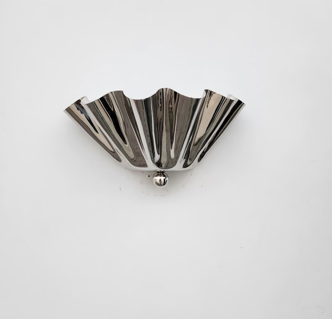 Brass Handmade Half Flower Wall Sconce – Elegant Floral Shape, Unique Artisan Lighting, Perfect... | Etsy (US)