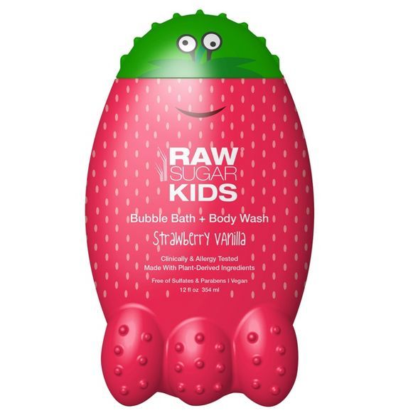 Raw Sugar Kids Bubble Bath + Body Wash Strawberry Vanilla - 12 fl oz | Target