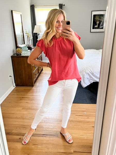 Such a fun top! Love the color and the ruffle! Wearing size small. Code JACQUELINE10 saves 10%

#LTKunder50 #LTKSeasonal #LTKsalealert