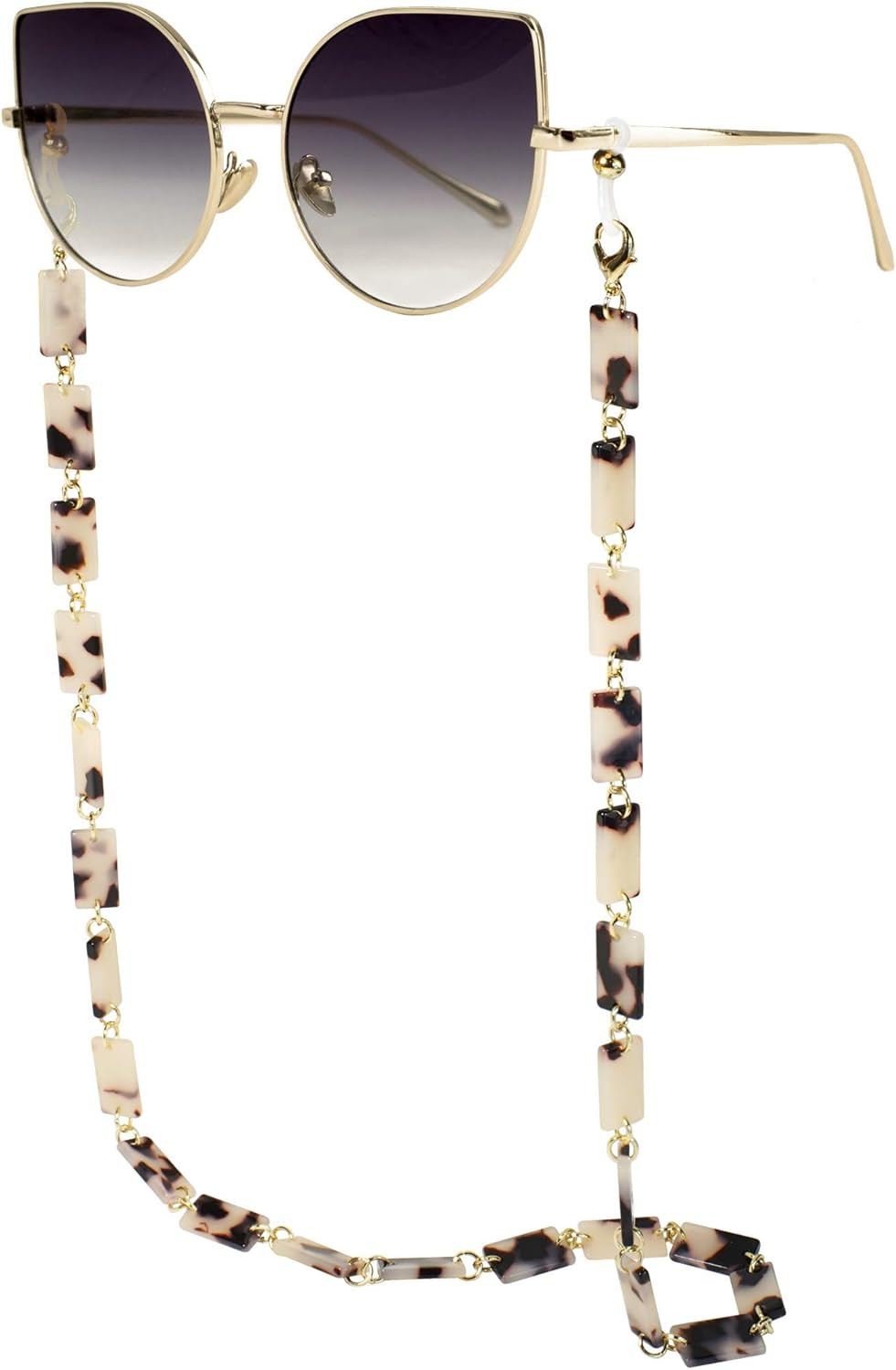 Acrylic Mask Chain Tortoise Mask Holder Lanyard around Neck for Women Girls, Cute Acetate Sunglass C | Amazon (US)