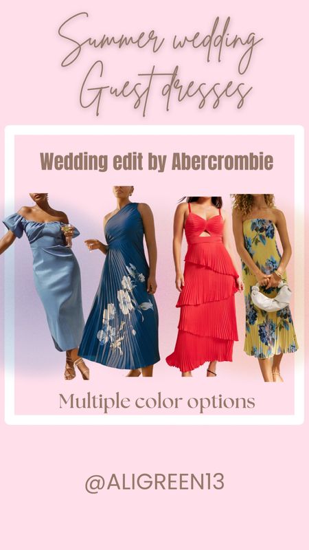 Wedding guest summer dresses by Abercrombie 

#LTKStyleTip #LTKWedding #LTKSeasonal
