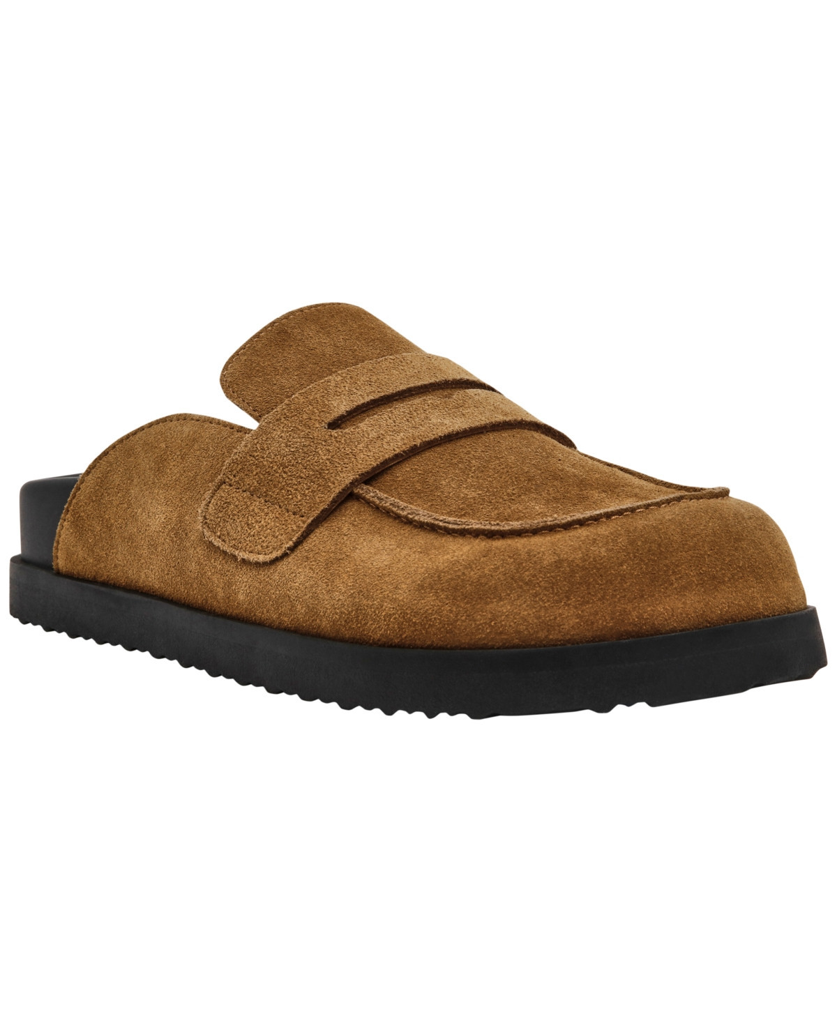 Steve Madden Women's Toryn Tailored Round-Toe Slip-On Clogs - Chestnut Suede | Macy's