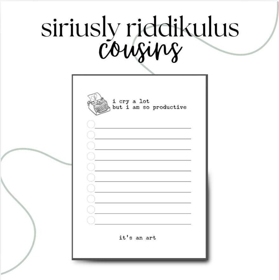 I Cry A Lot Notepad To-do List Notepad - Etsy | Etsy (US)