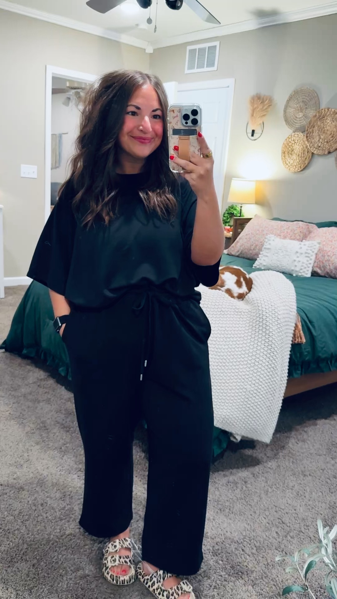 A simple neutral look for the classroom ✨ easy to wear, comfortable all day, and still feels polished! 

sandals: fit true to size // wearing a 5
set: fits oversized // wearing an XL 

 #LTKootd #LTKMidsize