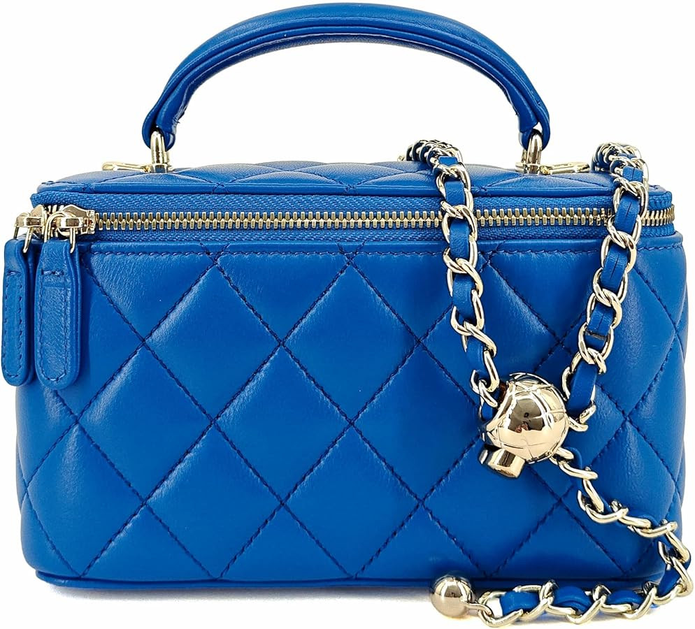 Small Genuine Leather Purse Quilted Crossbody Bag for Women, Mini Top-Handle Shoulder Handbag w/G... | Amazon (US)