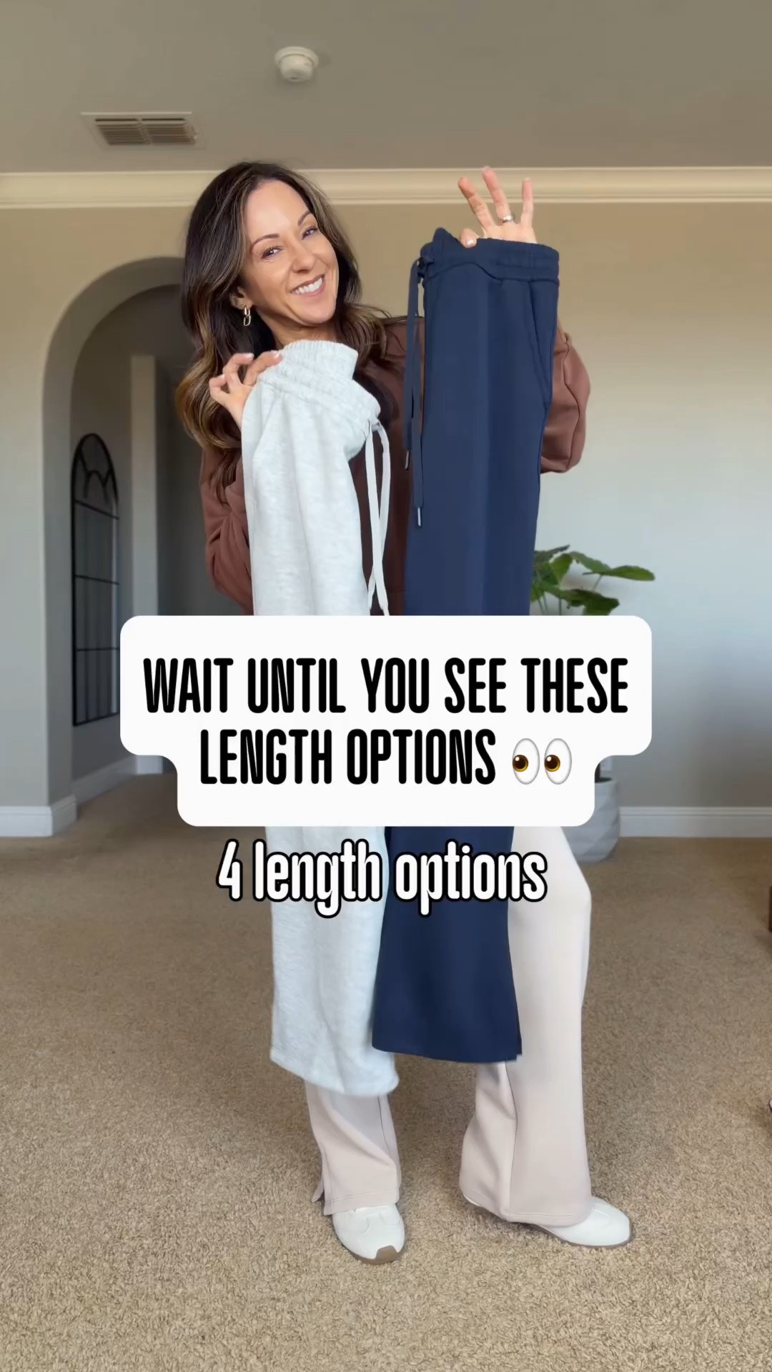 These luxe modal wide leg lounge pants come in 4 length options 🙌🏻 Soft, wrinkle resistant & polished enough for travel, errands or everyday. The matching pullover makes such an easy outfit.

For reference: I’m 5’1”, 106 lbs. Wearing XS.

wide leg lounge pants, petite lounge pants, women’s lounge pants, modal pants, petite pants, travel outfit, comfy travel outfit, matching set, women’s loungewear, casual fall outfit, over 50 fall outfit ideas, petite fashion, fashion over 50, everyday style

#LTKOver40 #LTKSaleAlert #LTKPetite