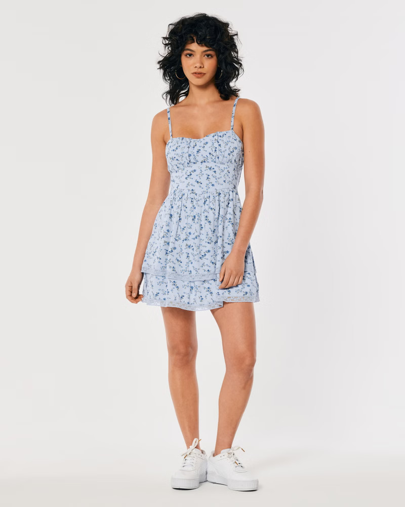 Double-Tier Corset Dress | Hollister (US)