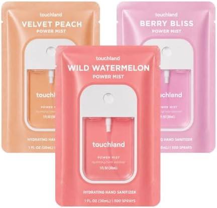 Touchland Juicy Trio Hydrating Hand Sanitizer Spray Set Travel Size | Amazon (US)