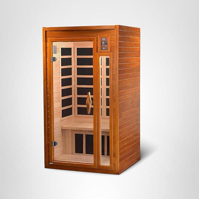 DYNAMIC SAUNAS Barcelona 1- to 2-Person Low EMF FAR Infrared Sauna with Red Light Therapy & Bluet... | Amazon (US)