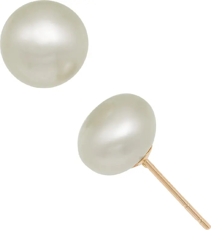 Freshwater Button Pearl Stud Earrings | Nordstrom