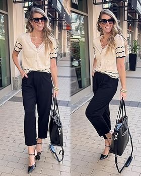 Arach&Cloz Women's Stretch Wrinkle-Free Comfort Ankle Work Pants Fall 2025 | Amazon (US)