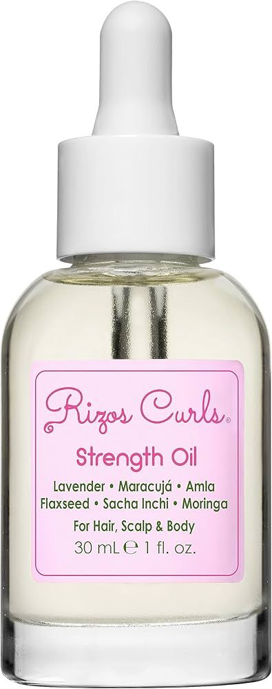 Rizos Curls Strength Oil for Hair, Scalp & Body: Fortifying Lavender & Flaxseed (1fl oz) | Amazon (US)