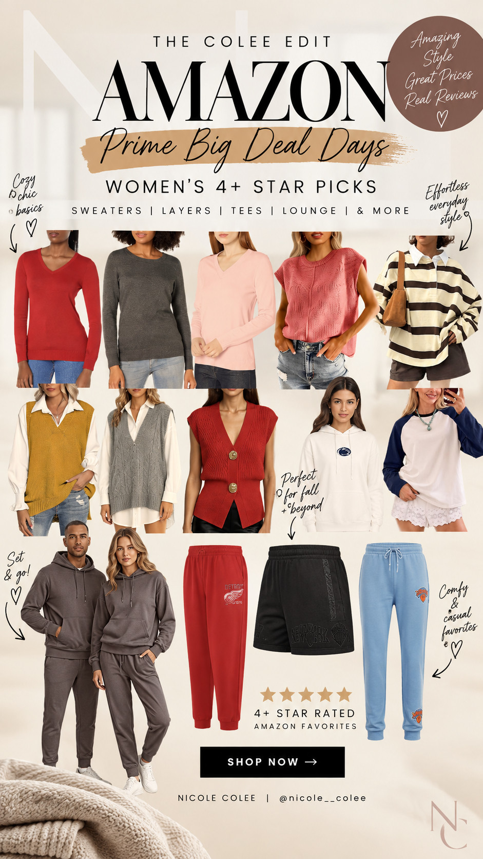 The reviews convinced me. ⭐️⭐️⭐️⭐️ Amazon’s 4+ star fashion finds are bringing all the cozy fall energy—easy sweaters, cute layers, relaxed basics + pieces that look way more expensive than they are. 🤎🍂
I rounded up the highly rated finds worth adding to your cart for Prime Big Deal Days. Because a great deal is even better when thousands of shoppers already did the research for us. 😉🛒
Shop my picks right here on LTK! 

 #LTKgrwm #LTKootd #LTKSaleAlert