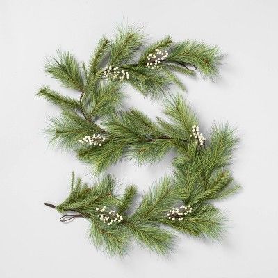 72" Faux White Pine Garland with Berry - Hearth & Hand™ with Magnolia | Target