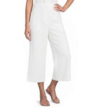 Linen Wide Leg Crop Trousers | Dillard's