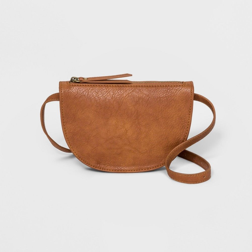 Women's Half Moon Fanny Pack - Universal Thread Cognac, Size: Small, Red | Target
