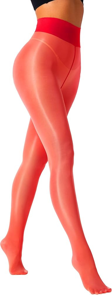 VEBZIN Tights for Women Black Sheer Tights High Waisted Stockings Pantyhose | Amazon (US)