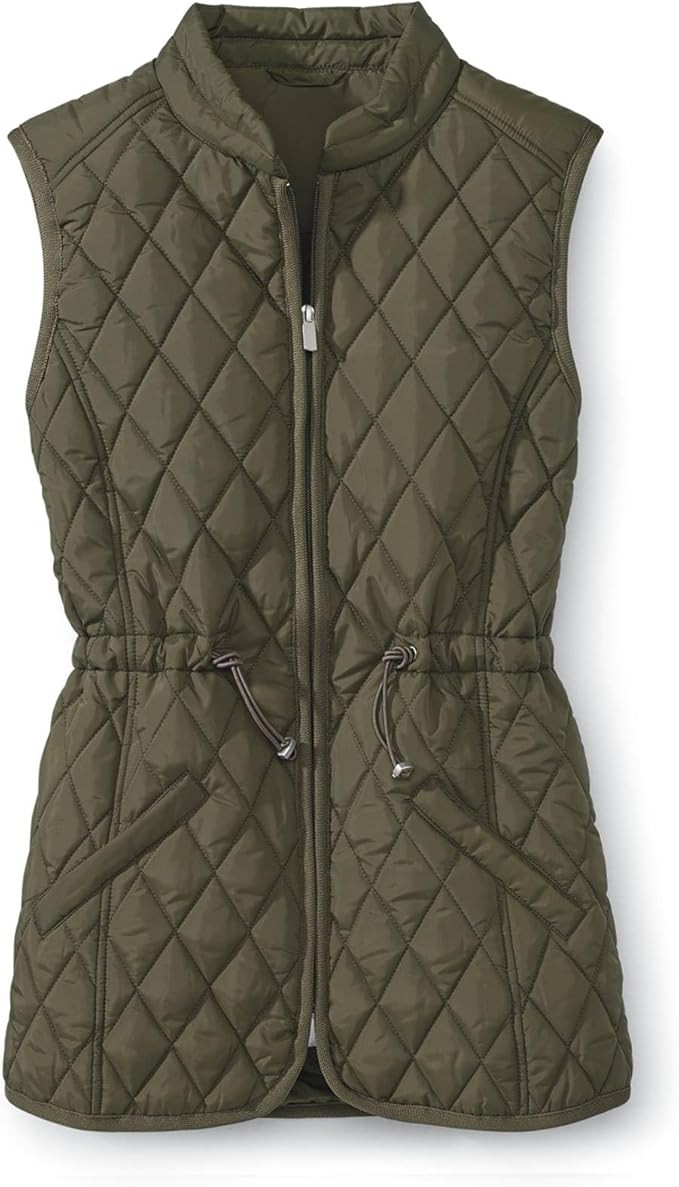 SAGEFINDS Women’s Quilted Vest, Stand Collar, Lightweight Padded Vest with Zipper, Pockets and ... | Amazon (US)