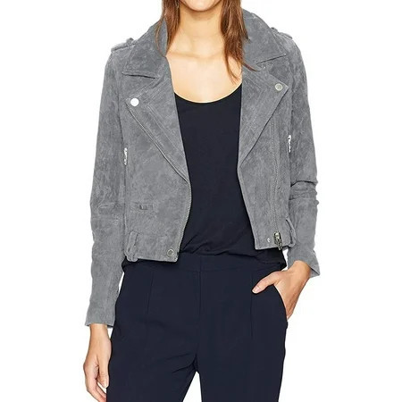 Blank NYC womens Suede Moto Jacket xs Grey | Walmart (US)