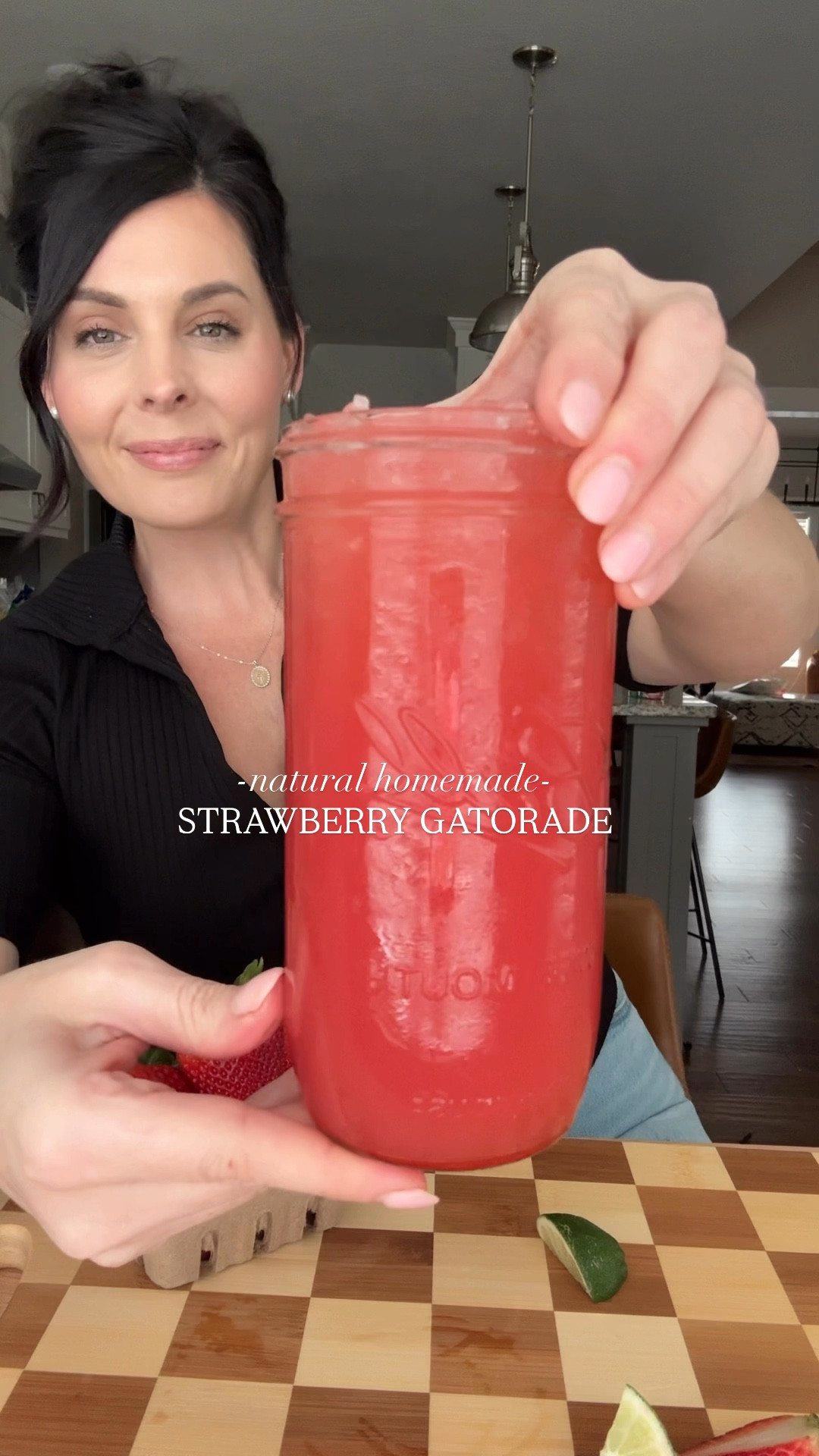 Hydration just got an upgrade with my All-Natural Homemade Strawberry Gatorade! Ditch the store-bought stuff—this one’s fresh, natural, packed with electrolytes, and takes just minutes to make.

All you need are six simple ingredients: coconut water, green tea, strawberries, lime juice, salt, and a touch of honey or maple syrup to sweeten.

Tag a friend who needs this and come back next week for another flavor

🍓Nature’s Homemade Strawberry Gatorade🍋‍🟩

Ingredients:
✨1 ½ cups coconut water (natural electrolytes + potassium)
✨1 cup brewed green tea, cooled (antioxidants + mild caffeine boost)
✨1 cup fresh strawberries (vitamin C + natural sweetness)
✨1 tbsp lime juice (electrolytes + refreshing citrus flavor)
✨¼ tsp salt (helps replenish sodium lost through sweat)
✨1-2 tsp honey or maple syrup (natural energy boost)
✨Ice 
✨Lime wedge and zest (for garnish)

Instructions:
1. Brew the green tea and let it cool completely.
2. Add the coconut water, cooled green tea, strawberries, lime juice, salt, and sweetener to a blender.
3. Blend until smooth, then strain through a fine mesh sieve to remove pulp.
4. Pour over a glass of ice and garnish with a lime wedge. Enjoy!
