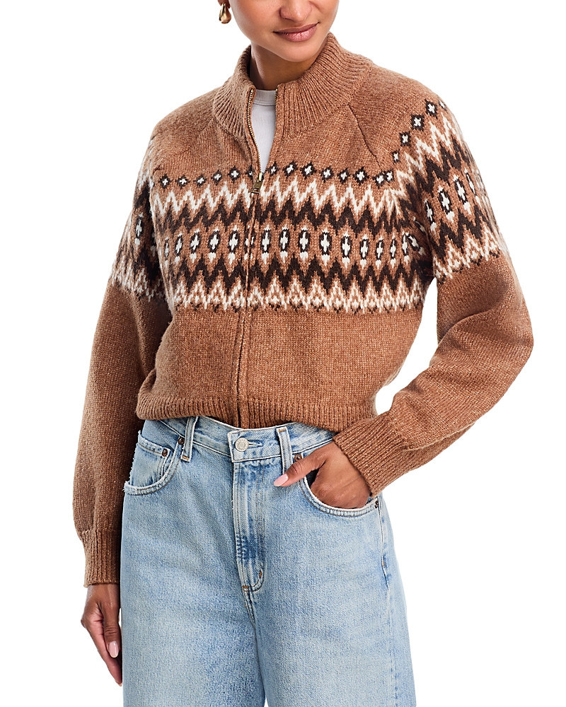 525 Fair Isle Zip Bomber Sweater | Bloomingdale's (US)